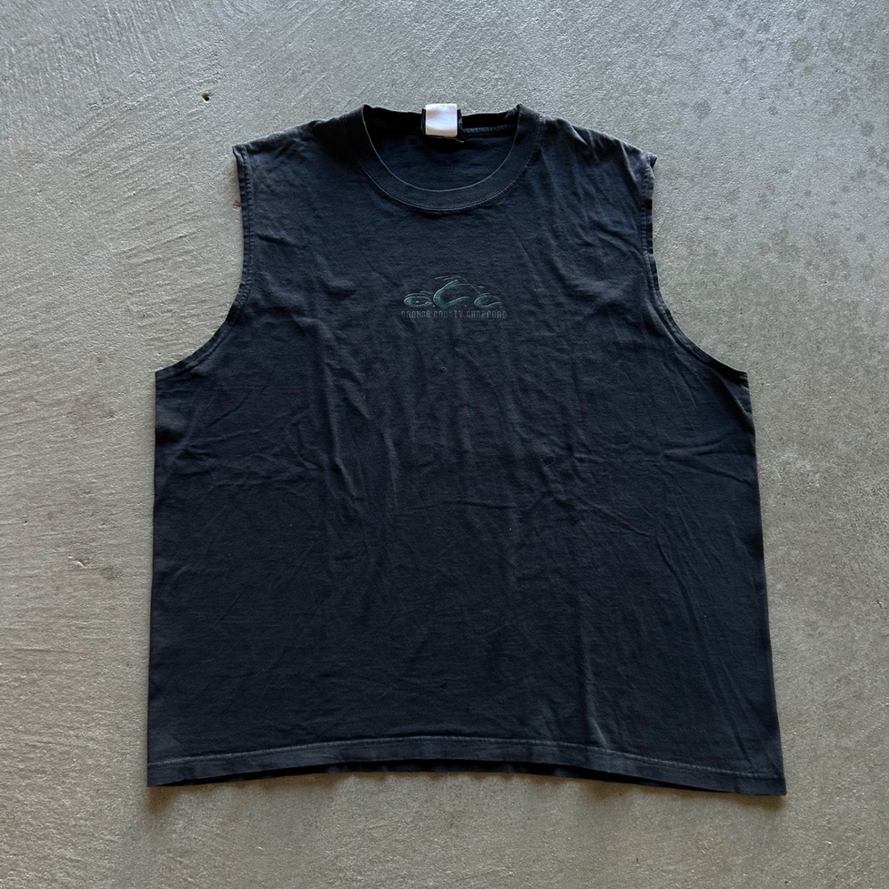 Vintage Orange County Choppers Shirt Size XL Black Tank Top Biker Motorcycle